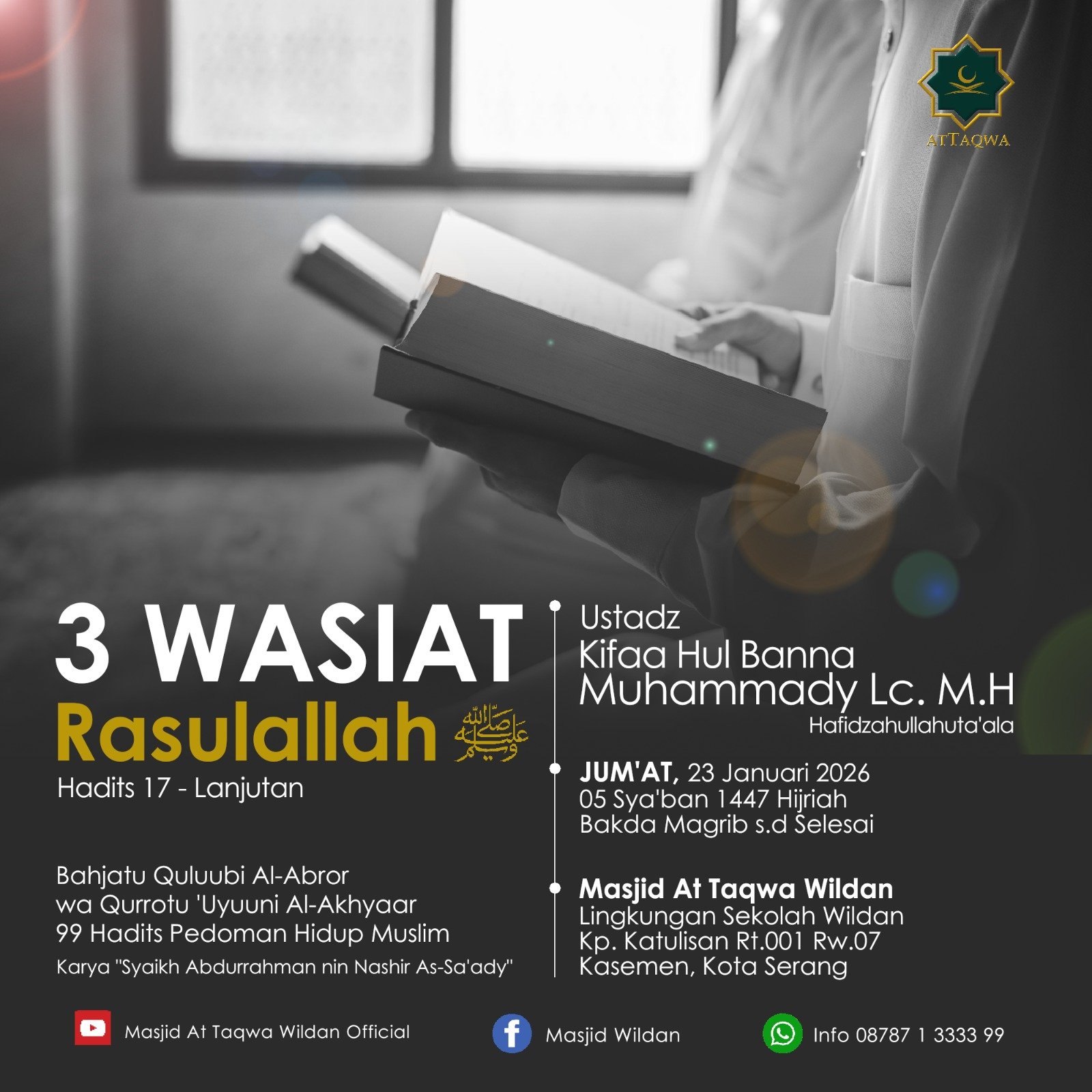 99 pedoman hidup muslim 3 wasiat rasulullah