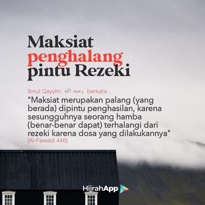 maksiat penghalang rezeki