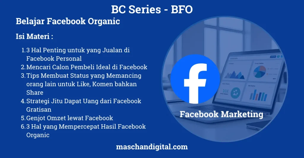 Masih Jualan di Facebook ? Kuasai langkah-langkah dapat pembeli di Facebook tanpa iklan berbayar melalui program Belajar Facebook Organic. Daftar disini